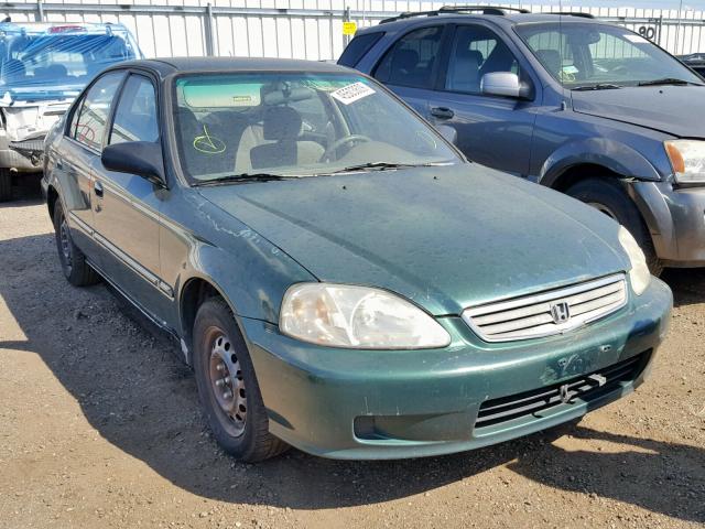 2HGEJ6615YH556934 - 2000 HONDA CIVIC BASE GREEN photo 1