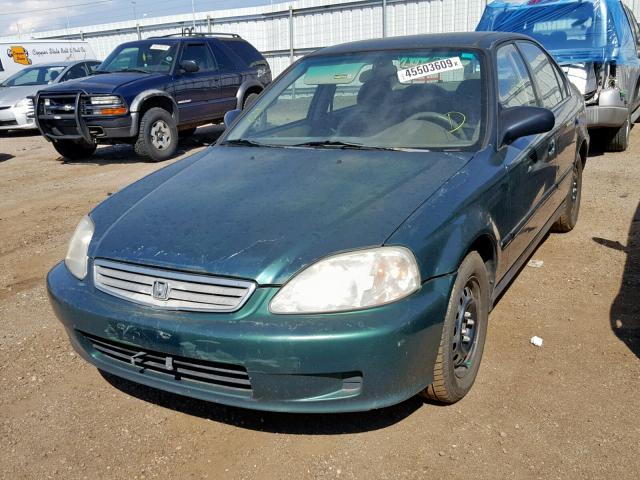 2HGEJ6615YH556934 - 2000 HONDA CIVIC BASE GREEN photo 2