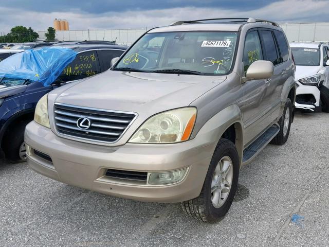 JTJBT20X530007813 - 2003 LEXUS GX 470 GOLD photo 2