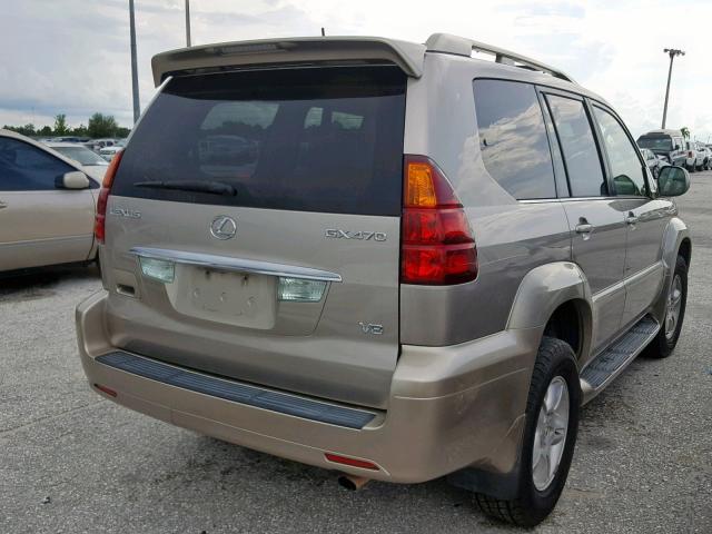 JTJBT20X530007813 - 2003 LEXUS GX 470 GOLD photo 4