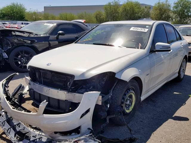 WDDGF4HB5CA624651 - 2012 MERCEDES-BENZ C 250 WHITE photo 2