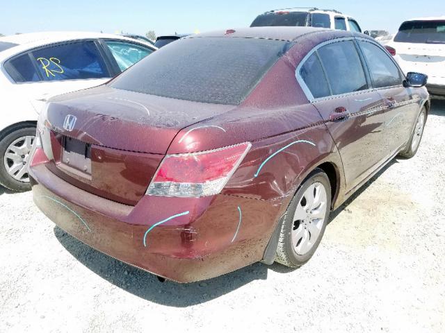 JHMCP26889C011727 - 2009 HONDA ACCORD EXL BURGUNDY photo 4