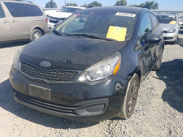 KNADM4A39C6090477 - 2012 KIA RIO LX BLACK photo 2