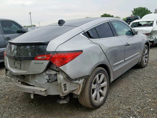 2HNYB1H49AH501938 - 2010 ACURA ZDX TECHNO SILVER photo 4