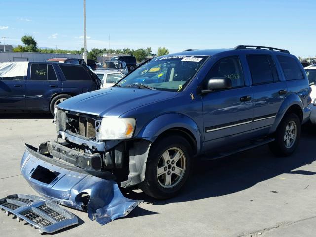 1D8HB48P07F558588 - 2007 DODGE DURANGO SL BLUE photo 2