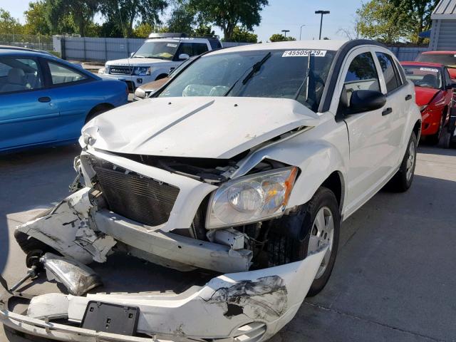 1B3HB28B68D732623 - 2008 DODGE CALIBER WHITE photo 2