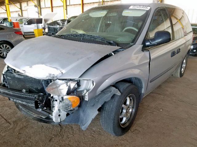 1B4GP15B82B556409 - 2002 DODGE CARAVAN EC SILVER photo 2