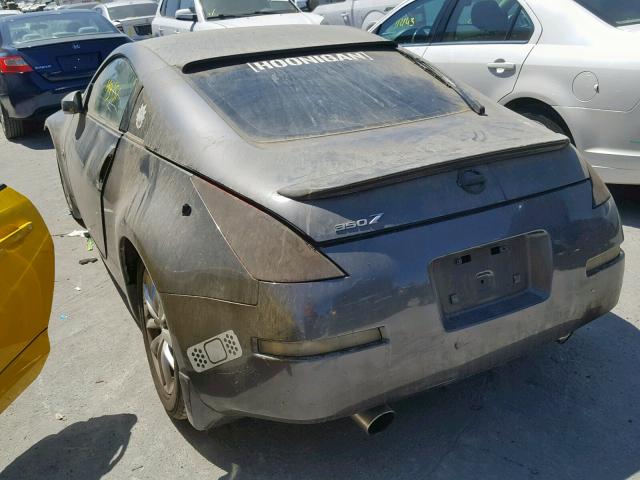 JN1AZ34D14T163918 - 2004 NISSAN 350Z COUPE GRAY photo 3