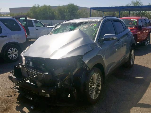 KM8K62AA6JU180407 - 2018 HYUNDAI KONA SEL GRAY photo 2