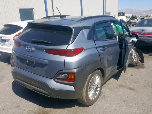 KM8K62AA6JU180407 - 2018 HYUNDAI KONA SEL GRAY photo 4