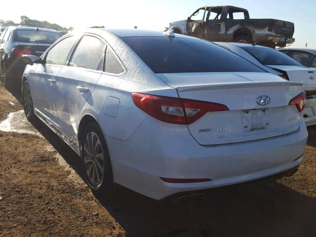 5NPE34AF2FH033956 - 2015 HYUNDAI SONATA SPO WHITE photo 3