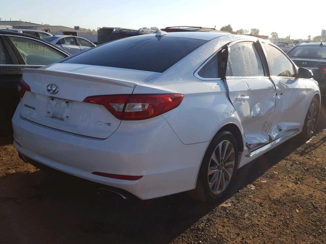 5NPE34AF2FH033956 - 2015 HYUNDAI SONATA SPO WHITE photo 4