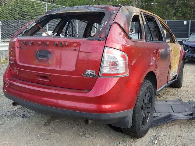 2FMDK48CX8BA53375 - 2008 FORD EDGE SEL RED photo 4