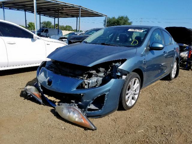 JM1BL1S69A1280780 - 2010 MAZDA 3 S BLUE photo 2