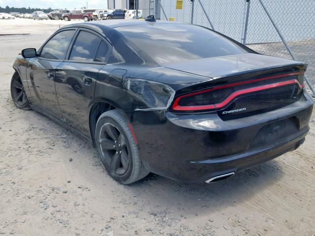 2C3CDXHG9GH215026 - 2016 DODGE CHARGER SX BLACK photo 3