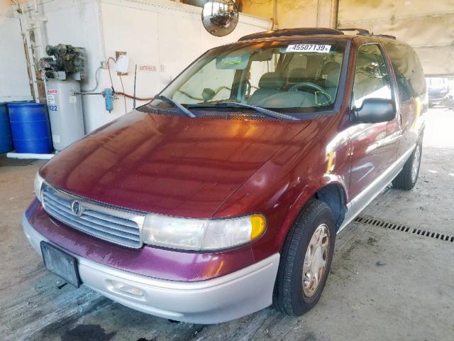 4M2ZV1113WDJ39797 - 1998 MERCURY VILLAGER BURGUNDY photo 2