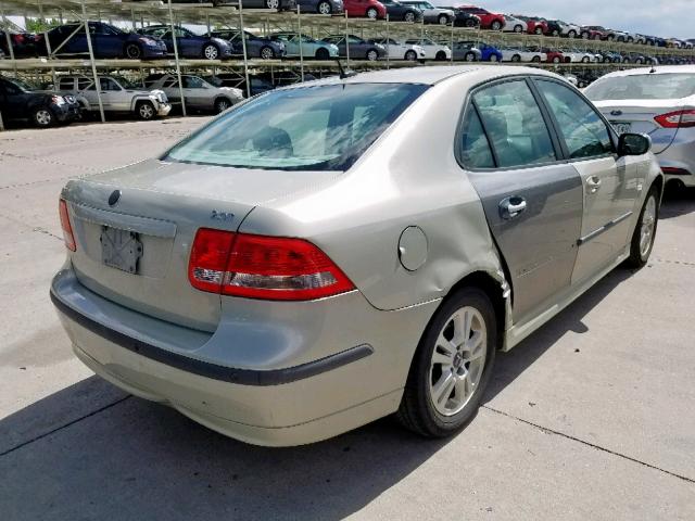 YS3FD46Y471012734 - 2007 SAAB 9-3 2.0T BEIGE photo 4