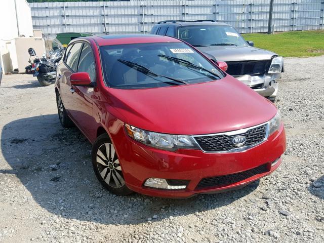 KNAFU5A22D5694515 - 2013 KIA FORTE EX RED photo 1