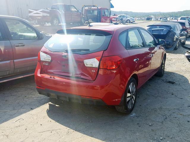 KNAFU5A22D5694515 - 2013 KIA FORTE EX RED photo 4