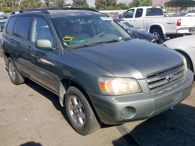 JTEDP21A240037083 - 2004 TOYOTA HIGHLANDER GREEN photo 1