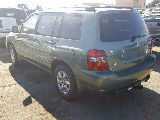 JTEDP21A240037083 - 2004 TOYOTA HIGHLANDER GREEN photo 3