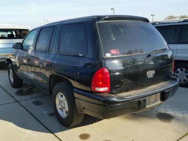 1B4HR38N22F153535 - 2002 DODGE DURANGO SP BLACK photo 3