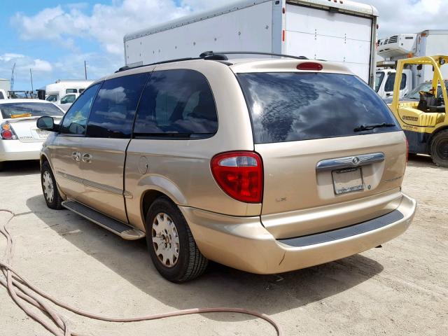 2C8GP44371R298607 - 2001 CHRYSLER TOWN & COU GOLD photo 3