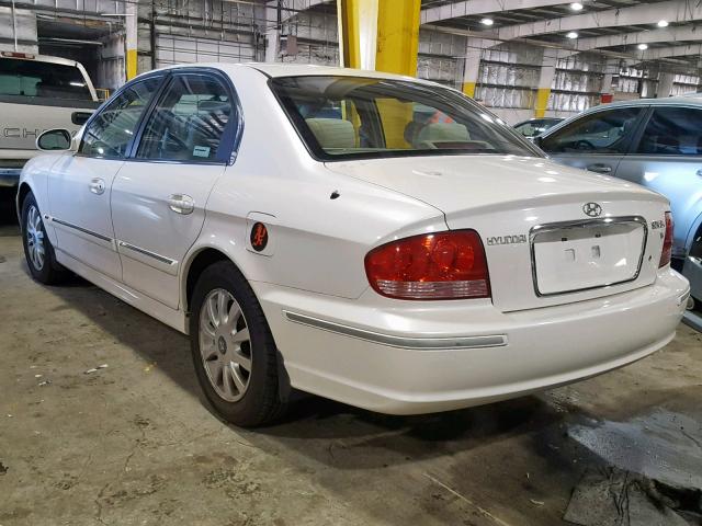 KMHWF35H34A033479 - 2004 HYUNDAI SONATA GLS WHITE photo 3