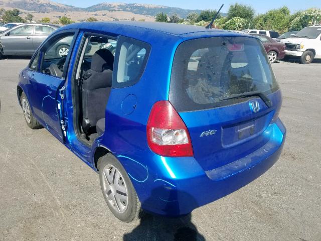 JHMGD374X8S010305 - 2008 HONDA FIT BLUE photo 3