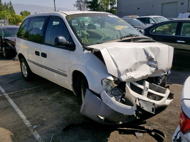 1B4GP25BX1B170515 - 2001 DODGE CARAVAN SE WHITE photo 1