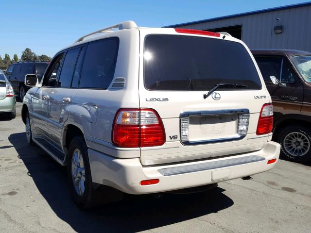 JTJHT00W843536498 - 2004 LEXUS LX 470 CREAM photo 3