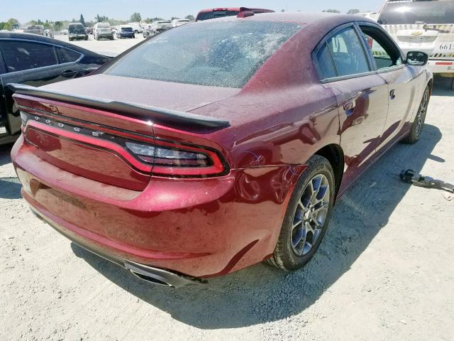 2C3CDXJGXJH148356 - 2018 DODGE CHARGER GT RED photo 4
