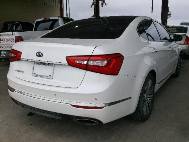 KNALN2D76E5132104 - 2014 KIA CADENZA PR WHITE photo 4