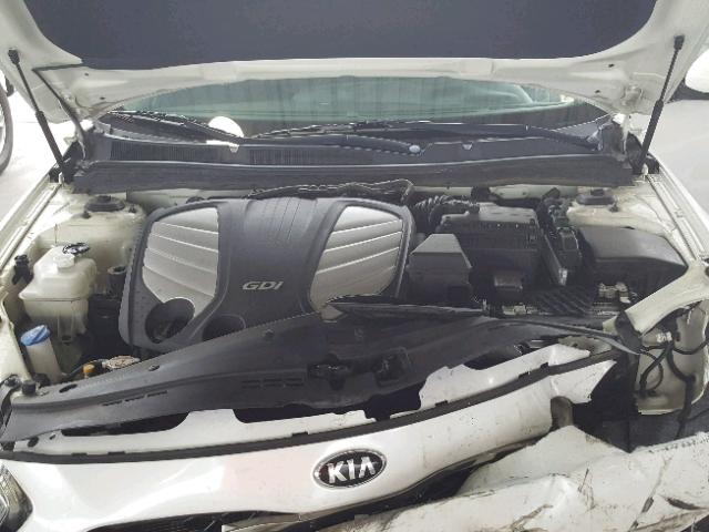 KNALN2D76E5132104 - 2014 KIA CADENZA PR WHITE photo 7