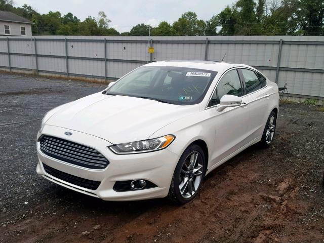 3FA6P0K94ER216867 - 2014 FORD FUSION TIT WHITE photo 2