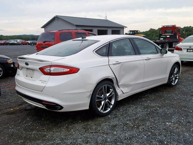 3FA6P0K94ER216867 - 2014 FORD FUSION TIT WHITE photo 4