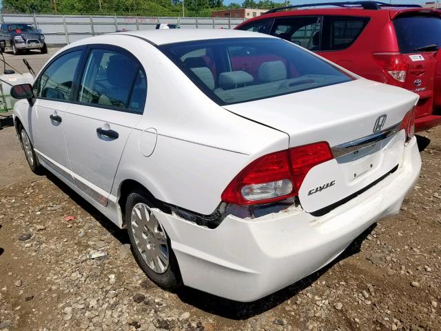 2HGFA16309H341164 - 2009 HONDA CIVIC VP WHITE photo 3