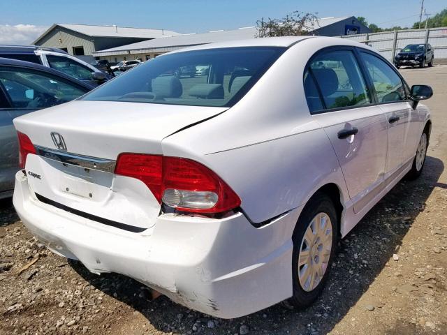 2HGFA16309H341164 - 2009 HONDA CIVIC VP WHITE photo 4