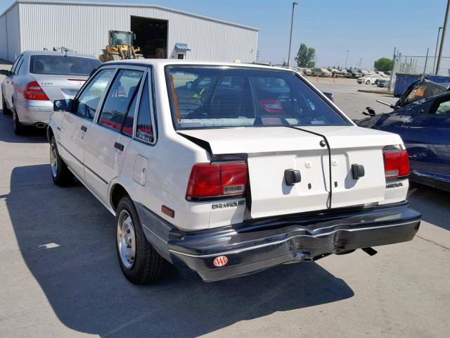 1Y1SK5142JZ100949 - 1988 CHEVROLET NOVA WHITE photo 3