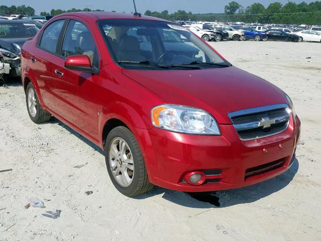 KL1TG56E39B385152 - 2009 CHEVROLET AVEO LT RED photo 1