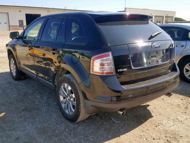 2FMDK38C27BB30264 - 2007 FORD EDGE SEL BLACK photo 3