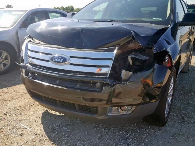 2FMDK38C27BB30264 - 2007 FORD EDGE SEL BLACK photo 9