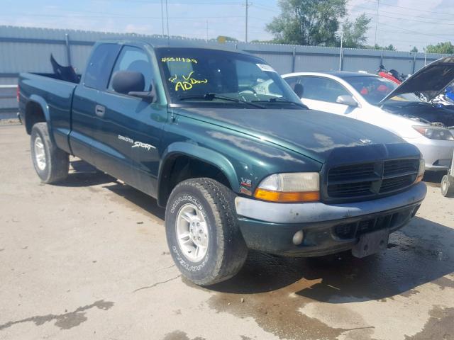 1B7GG22Y9XS206506 - 1999 DODGE DAKOTA GREEN photo 1