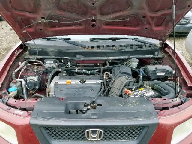 5J6YH18776L005748 - 2006 HONDA ELEMENT EX RED photo 7