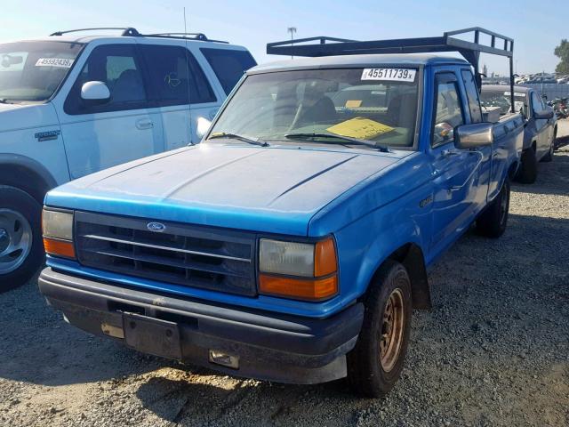 1FTCR14U0NPA03632 - 1992 FORD RANGER SUP BLUE photo 2