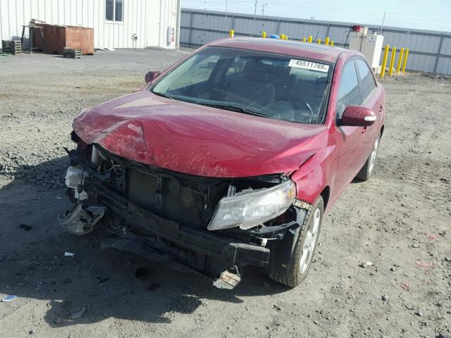 KNAFU4A24A5052691 - 2010 KIA FORTE EX BURGUNDY photo 2