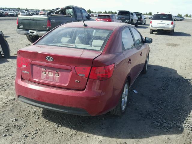 KNAFU4A24A5052691 - 2010 KIA FORTE EX BURGUNDY photo 4