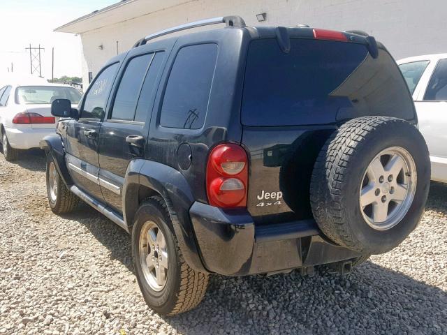 1J8GL58555W675410 - 2005 JEEP LIBERTY LI BLACK photo 3