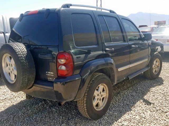 1J8GL58555W675410 - 2005 JEEP LIBERTY LI BLACK photo 4