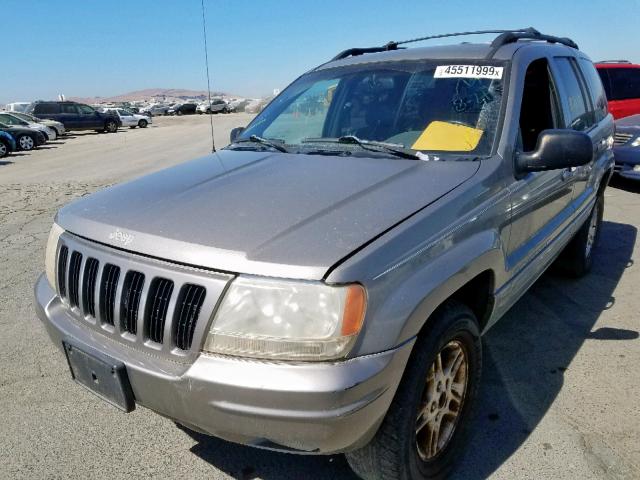 1J4GW68N5XC545324 - 1999 JEEP GRAND CHER GRAY photo 2